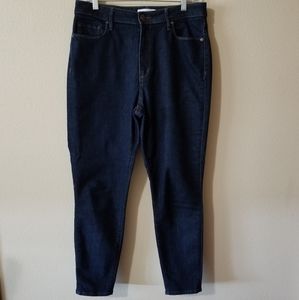 Loft curvy high waist skinny ankle jeans